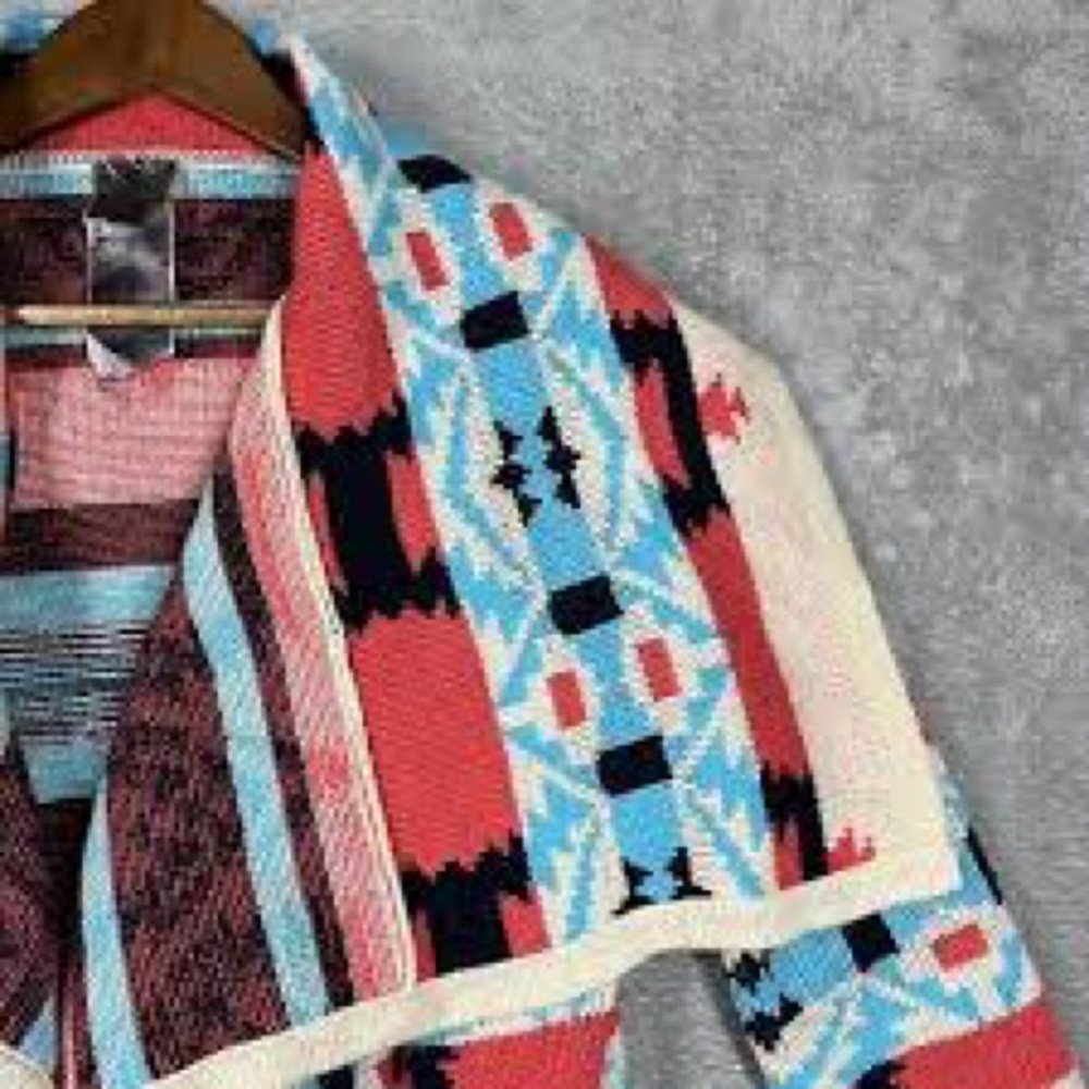 Anthropologie Moon Collection Size M Women's Multicolor Patterned Sweater - Picture 3 of 5